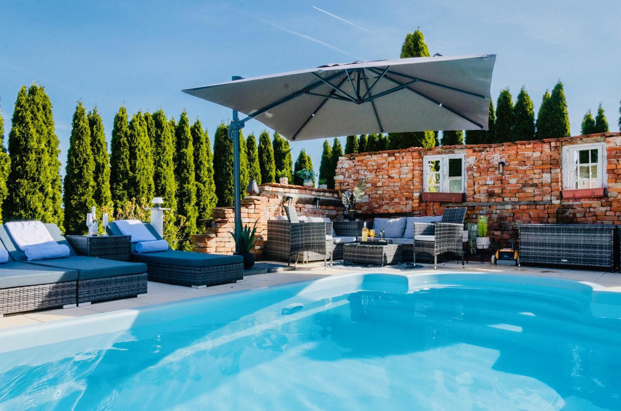 5 Sterne Centurion Ferienhaus Villa 2 Pools 86 Zoll Tv Aldersbach Exteriér fotografie